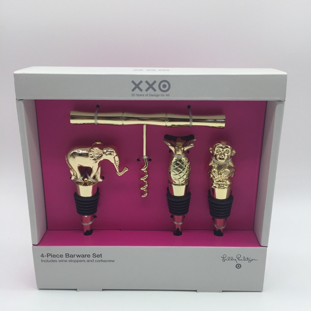 Lilly Pulitzer For Target 4 Piece Barware Set NWT